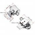 Uxcell 1 65-inch Iron Spring Loaded Butterfly Twist Latch Keeper Toggle Clamp With Padlock Hole For Case Box 3 Pcs Silver