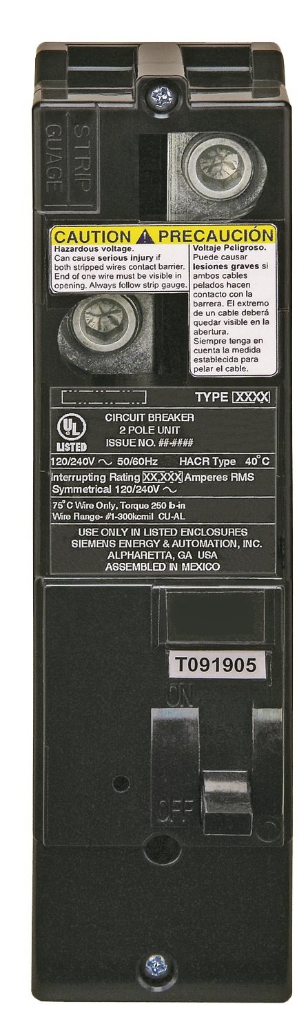 Qs2100 Qs Type 100 Amp Multi Family Main Breaker 10 Kaic Rated Black 240 Volts Wall Mount 2 Pole Side Wired