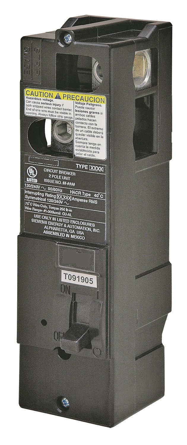 Qs2100 Qs Type 100 Amp Multi Family Main Breaker 10 Kaic Rated Black 240 Volts Wall Mount 2 Pole Side Wired