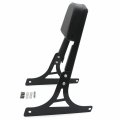 Httmt- Black Flame Backrest Sissy Bar W Leather Pad For H-d Softail Flstsc Fxst Fxstb Fxsts Fxstsb P N Mt142-f-bk