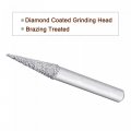 Uxcell Diamond Mounted Points 60 Grit 6 5mm Brazed Grinder Taper Head 6mm Shank Grinding Rotary Bit Marble Stone Carving Tool