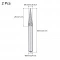 Uxcell Diamond Mounted Points 60 Grit 6 5mm Brazed Grinder Taper Head 6mm Shank Grinding Rotary Bit Marble Stone Carving Tool