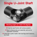Steering Joints 9 16-26 Spline X 3 4 Smooth Round U-joint Shaft Black