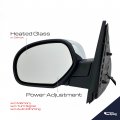 Spieg Driver Side Mirror Replacement For Chevrolet Silverado Suburban Gmc Yukon Cadillac Escalade 2007-2013 Power Heated Chrome