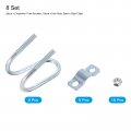 Uxcell Cross-connector Vertical Pipe Clip 8pcs Fit 1 25mm To 1-1 4 32mm Crossover Buckle Steel Cross Clamp For Greenhouse