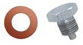 Moroso Drain Plug Clear Zinc With Copper Washer 