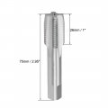 Uxcell Machine Tap 3 8-18 Nps Pipe 4 Straight Flutes High Speed Steel Screw Thread Threading Tapping Tool