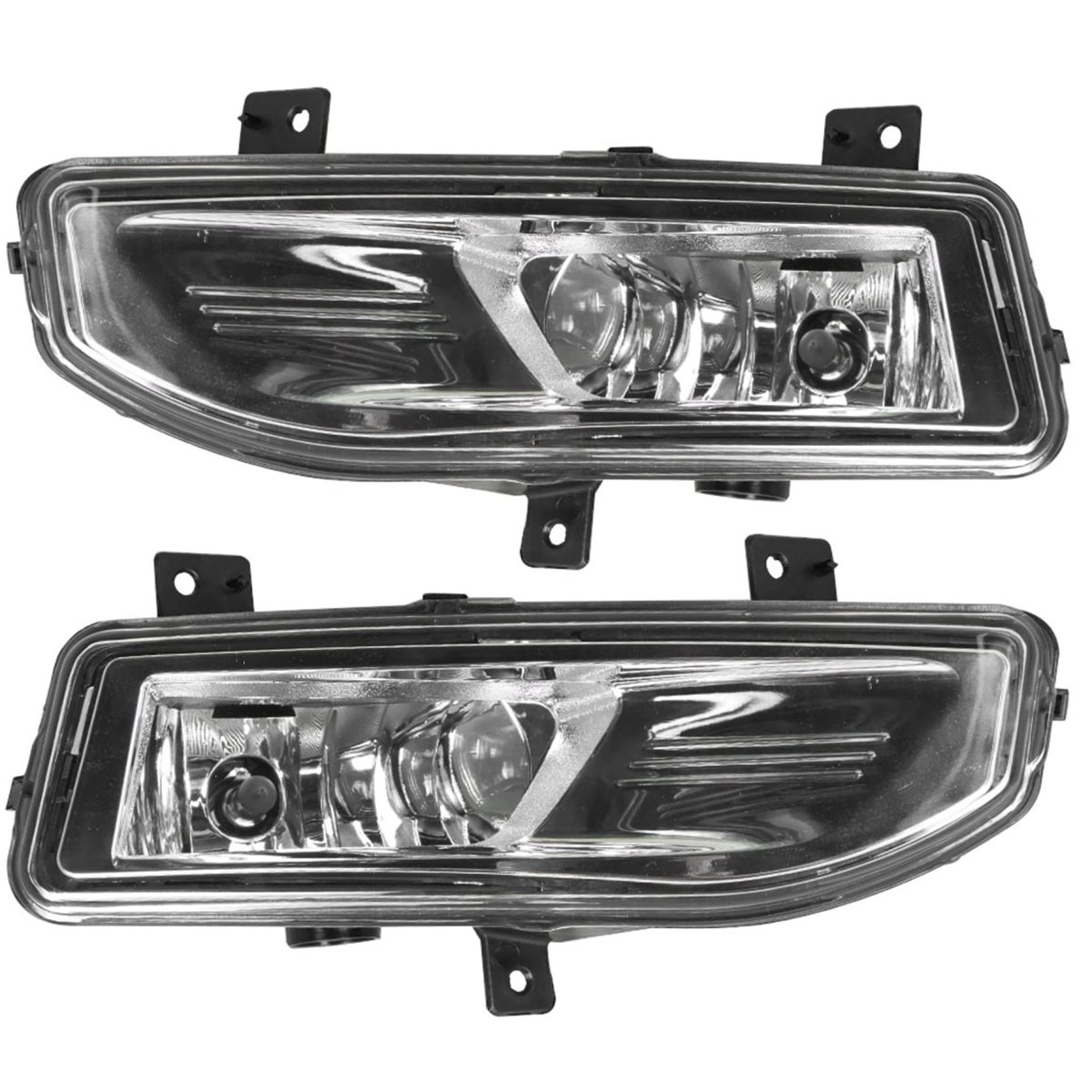 Front Bumper Fog Lights Assembly With Chrome Bezel Bulbs Switch And Wiring Kit Replacement For Ver-sa 2020 2021 Halogen Clear
