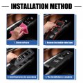 X Autohaux 1 Set Carbon Fiber Pattern Door Window Lift Switch Panel Cover Trim For Toyota Tundra 2022 2023