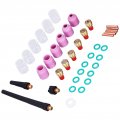 Welding Torch Accessory Kit Collar Alumina Nozzle Gas Lens Glass Cup Tig Parts 40 Pcs For Pta 9 9v Ptw 20