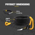 Bunker Indust 3 4ina 20ft Kinetic Recovery Rope With 2 Soft Shackles Kit Offroad Snatch Strap Towing For Utv Atv Truck Car Jeep
