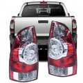 Waltyotur Replacement For 2005-2015 Tacoma Tail Lights Brake Lamps Left Right Red Clear Rear