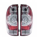 Waltyotur Replacement For 2005-2015 Tacoma Tail Lights Brake Lamps Left Right Red Clear Rear