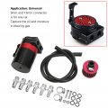 Universal Oil Catch Can Kit Qiilu Cara Car Can Internal Baffle Dual Chamber Filter Aluminium Alloy Engine Protection Blue