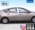 For 2004-2008 Toyota Prius 6 Pc Stainless Steel Chrome Pillar Post Trim 