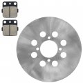 Caltric Rear Brake Disc With Pads Compatible Yamaha Wolverine 350 Yfm350fx 4x4 1995-2005