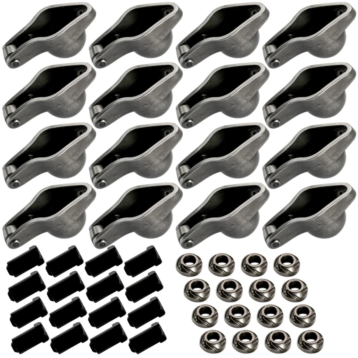 16x Steel Roller Tip Rocker Arms Set Replacement For Chevy Bbc 454 Engine 1 7 Ratio 16