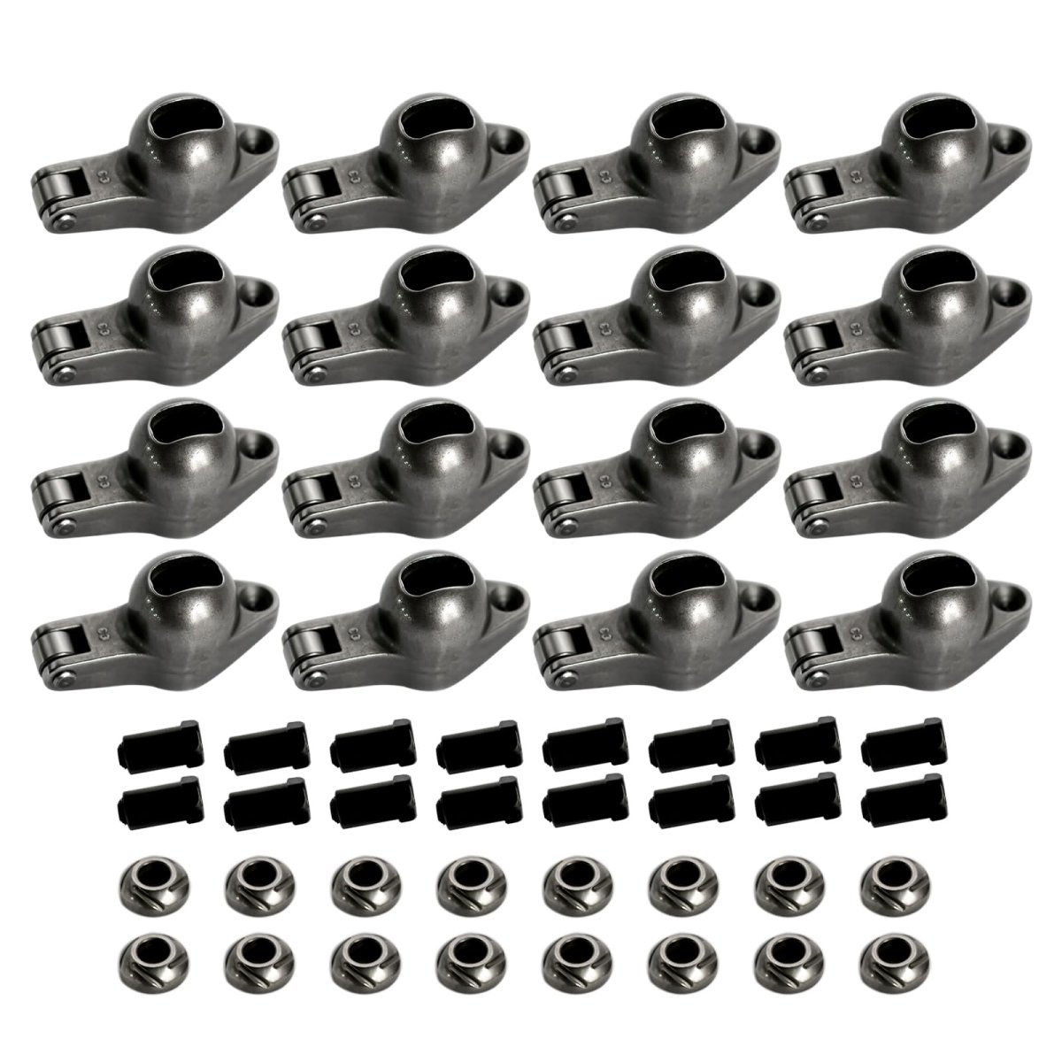 16x Steel Roller Tip Rocker Arms Set Replacement For Chevy Bbc 454 Engine 1 7 Ratio 16