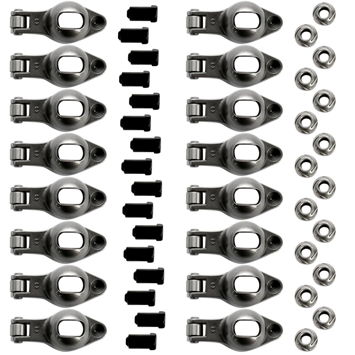 16x Steel Roller Tip Rocker Arms Set Replacement For Chevy Bbc 454 Engine 1 7 Ratio 16