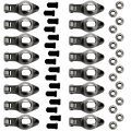 16x Steel Roller Tip Rocker Arms Set Replacement For Chevy Bbc 454 Engine 1 7 Ratio 16