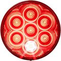 Red 4 Round 7 Led Stop Turn Brake Truck Trailer Rv White Reverse Light 