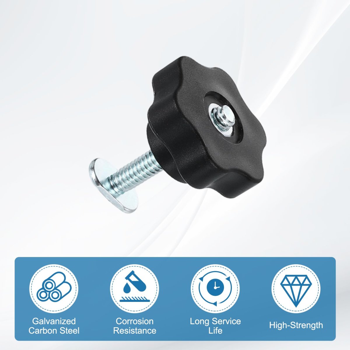 6 Set Track Knob Kit With Star Knobs And 1 4 -20 X 1-1 2 Slot Bolts T Drop-in Sliding Accessories For Woodworking Jigs Fixtures