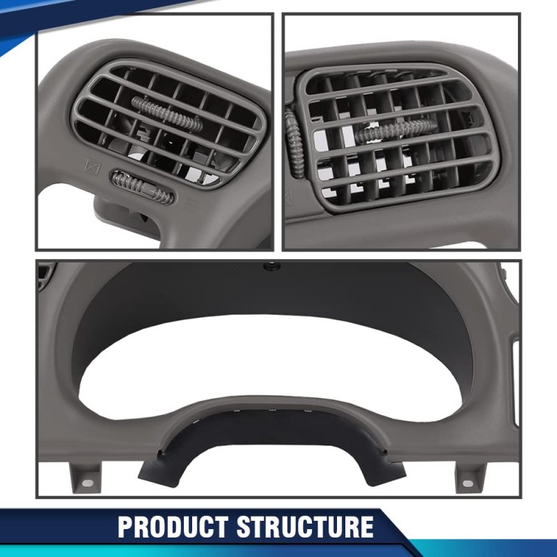 Dash Board Bezel Replace For Blazer Jimmy Sonoma S10 Bravada 1998-2004 Gray