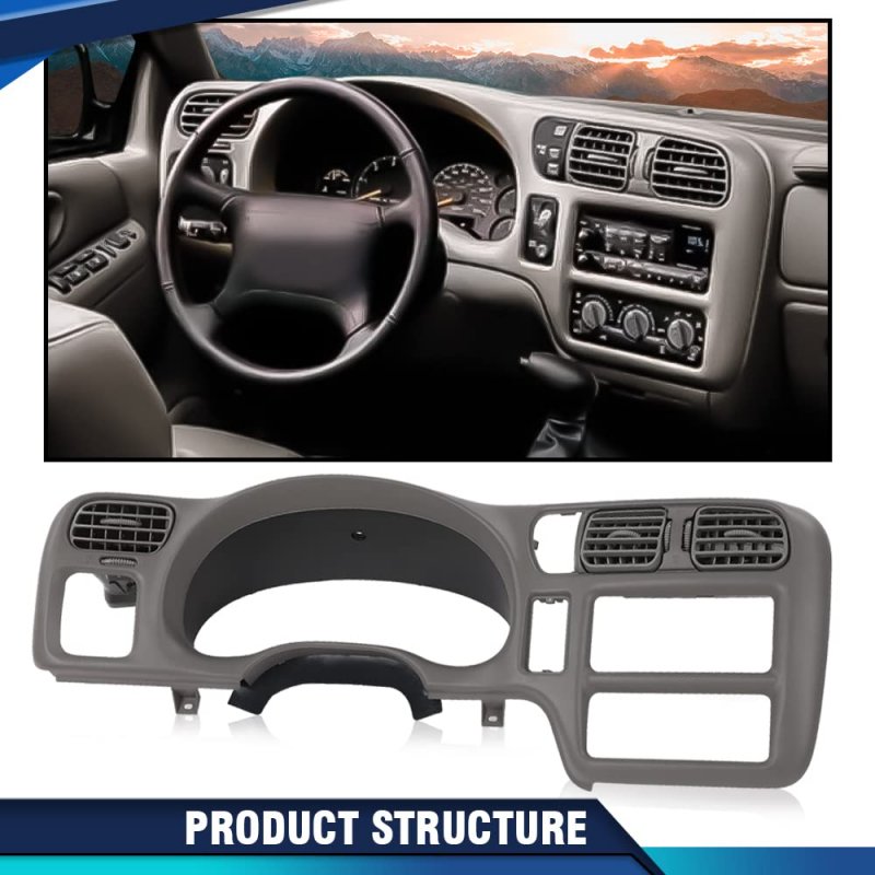 Dash Board Bezel Replace For Blazer Jimmy Sonoma S10 Bravada 1998-2004 Gray