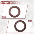 Uxcell 2pcs Engine Crankshaft Seal No 90311-42036 For Toyota Tundra 2005-2021 Avalon 2005-2018 Rubber Brown
