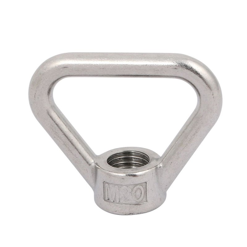 Lifting Eye Nut M20 Female Thread 304 Stainless Steel Triangle Shape For Rope Fitting Pack Of 1