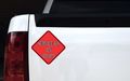 Stickertalk 8in X Red Service K-9 On Board Magnet 
