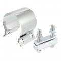 X Autohaux 2pcs Car Exhaust Pipe Sleeve Connector Clamp Coupler 3 Replacement Universal
