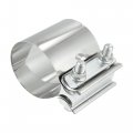 X Autohaux 2pcs Car Exhaust Pipe Sleeve Connector Clamp Coupler 3 Replacement Universal