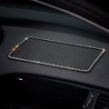 Mlovesie Glitter Bling Crystal Anti-slip Phone Hold Dashboard Sticky Pad Non-slip Mat Black 