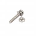Uxcell M2x12mm 304 Stainless Steel Phillips Pan Head Bolt Screw Nut W Washer 25 Sets