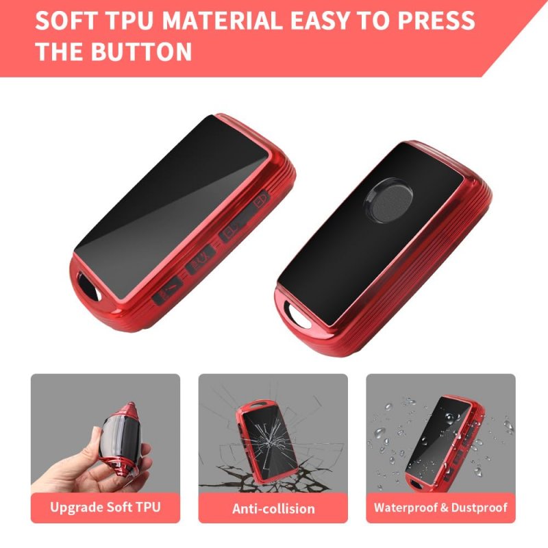 Mazda Key Fob Cover Case Withchain For 2019 2023 3 6 Cx 5 9 30 50 90 Smart Key Red Tpu Shell