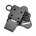 Uxcell 2 56-inch Iron Spring Loaded Butterfly Twist Latch Keeper Toggle Clamp With Keyhole 3 Pcs Black