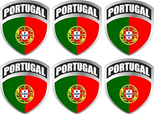 Magnet 6 2 Portugal Portugese Flag Shield Decal Badge Vinyl Hard Hat Magnetic Sticker