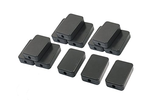 Waterproof Electric Project Junction Box With Hole Cover Black Plastic Small Case 55x35x15mm 12 Pack