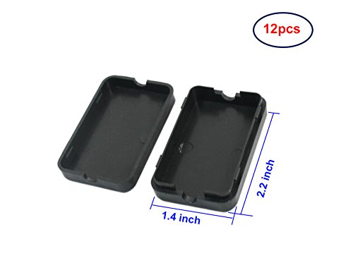 Waterproof Electric Project Junction Box With Hole Cover Black Plastic Small Case 55x35x15mm 12 Pack
