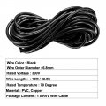 Uxcell Rvv Wire Cable Extension Cord Copper 3 Conductor Electric Cores 10m Length Black
