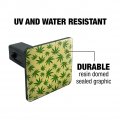 Marijuana Pot Weed Leaf Pattern Tow Trailer Hitch Cover Plug Insert