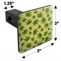 Marijuana Pot Weed Leaf Pattern Tow Trailer Hitch Cover Plug Insert