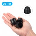 Uxcell Plastic Dome Bolt Head Protection Cap Covers M16 Screw Cover Black 20pcs