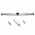 Httmt- Mt288-014- Aluminum Skull Gear Shift Linkage For H-d Cvo Electra Glide Fat Boy Heritage Softail Adjustable From 300mm 