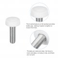 Uxcell 25pcs M6x20mm Threaded Knurled Thumb Screws Zinc Plated Carbon Steel Clamping Knobs Grip Plastic Round Head Thumbscrews