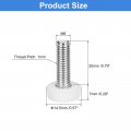 Uxcell 25pcs M6x20mm Threaded Knurled Thumb Screws Zinc Plated Carbon Steel Clamping Knobs Grip Plastic Round Head Thumbscrews