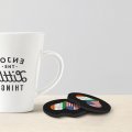 Love Heart Puzzle American Ireland Flag Car Coasters Pack Of 2 Cup Holder Pad Neoprene Mug Mat With Finger Slot Vehicle