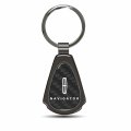 Ipick Image Compatible With Lincoln Navigator Real Black Carbon Fiber Gunmetal Metal Teardrop Key Chain