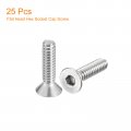 Uxcell 10-24x3 4 Flat Countersunk Head Socket Cap Screws 25pcs 304 Stainless Steel Hex Full Thread Bolts